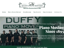 Tablet Screenshot of duffypianomovers.com